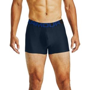 imageUnder Armour Mens MultiPack Performance Tech Boxerjock Brief 3quot Inseam AllDay Comfort ampamp SoftAcademy Blue 408Academy Blue