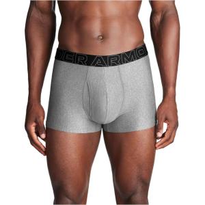 imageUnder Armour Mens MultiPack Performance Tech Boxerjock Brief 3quot Inseam AllDay Comfort ampamp SoftSteel Heather  Core 3pack
