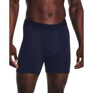 imageUnder Armour Mens MultiPack Performance Tech Mesh Boxerjock Brief 6quot Inseam AllDay Comfort466 Cosmic Blue   Midnight Navy