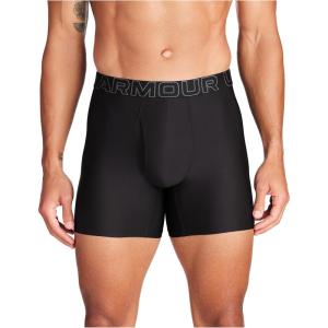 imageUnder Armour Mens MultiPack Performance Tech Mesh Boxerjock Brief 6quot Inseam AllDay ComfortBlack Solid  Core 3 Pack