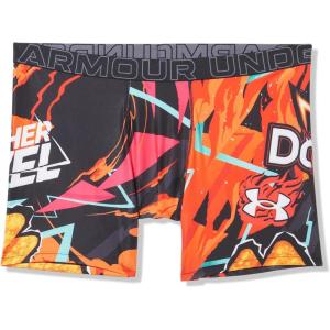 imageUnder Armour Mens Multipack Performance Tech Mesh Boxerjock Brief 6quot Inseam Allday ComfortBlackRed Dorritossingle
