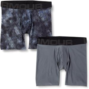 imageUnder Armour Mens Standard Tech 6quot Boxerjock MultipackBauhaus BluePitch Gray