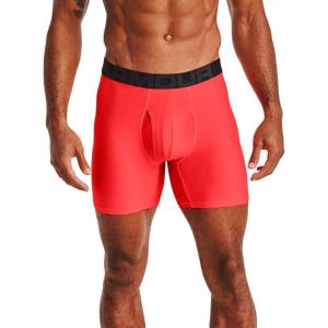 imageUnder Armour Mens Standard Tech 6quot Boxerjock MultipackBeta 628Versa Red