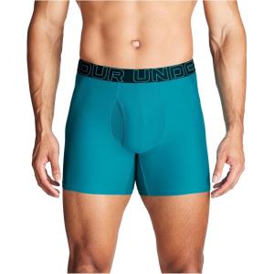 imageUnder Armour Mens Standard Tech 6quot Boxerjock MultipackCircuit Teal Solid 3 Pack