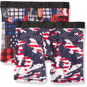 imageUnder Armour Mens Standard Tech 6quot Boxerjock MultipackMidnight Navy 410Red