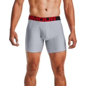 imageUnder Armour Mens Standard Tech 6quot Boxerjock MultipackMod Gray Light Heather 011Jet Gray Light Heather