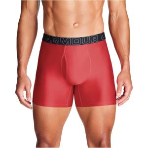 imageUnder Armour Mens Standard Tech 6quot Boxerjock MultipackRed Heather Solid 3 Pack