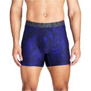 imageUnder Armour Mens Standard Tech 6quot Boxerjock MultipackRoyal Windstream Print 3 Pack