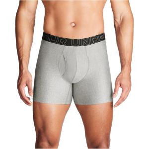 imageUnder Armour Mens Standard Tech 6quot Boxerjock MultipackSteel Heather  Core 3 Pack