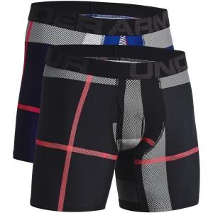 imageUnder Armour Mens Standard Tech 6quot Boxerjock MultipackTech Blue 432Black
