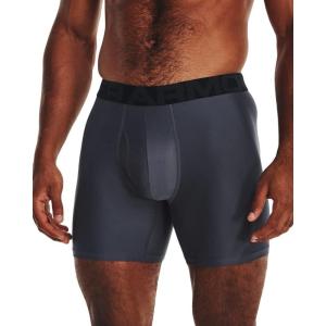 imageUnder Armour Mens Tech 6inch Boxerjock 1Pack044 Downpour Gray   Jet Gray