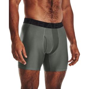 imageUnder Armour Mens Tech 6inch Boxerjock 1Pack182 Colorado Sage   Black