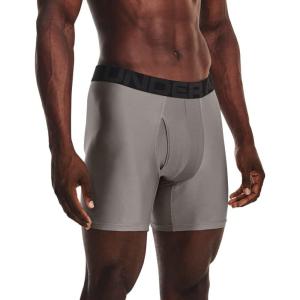 imageUnder Armour Mens Tech 6inch Boxerjock 1Pack294 Pewter   Black