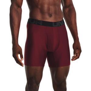 imageUnder Armour Mens Tech 6inch Boxerjock 1Pack691 Chestnut Red   Black