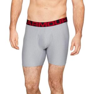 imageUnder Armour Mens Tech 6inch Boxerjock 1PackGrayRed