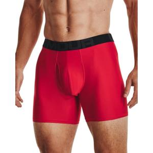 imageUnder Armour Mens Tech 6inch Boxerjock 1PackRed 603Black