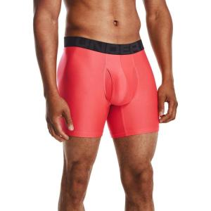 imageUnder Armour Mens Tech 6inch Boxerjock 1PackVenom Red 690Black