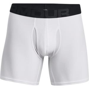imageUnder Armour Mens Tech 6inch Boxerjock 1PackWhite 100Black