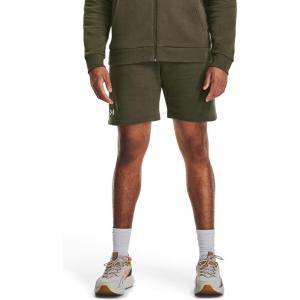 imageUnder Armour Mens UA Rival Fleece Shorts390 Marine Od Green   White