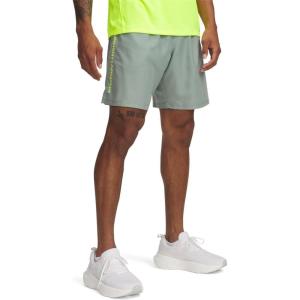 imageUnder Armour Mens Woven Wordmark Shorts348 Silica Green   High Vis Yellow