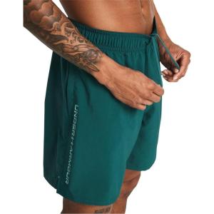 imageUnder Armour Mens Woven Wordmark Shorts449 Hydro Teal   Radial Turquoise