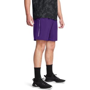 imageUnder Armour Mens Woven Wordmark Shorts500 Purple   Salt Purple
