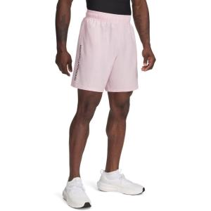 imageUnder Armour Mens Woven Wordmark Shorts647 Prime Pink   Black