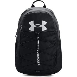imageUnder Armour UnisexAdult Hustle Sport Backpack  Midnight Navy 410Metallic Silver  One Size Fits AllBlack 001Silver