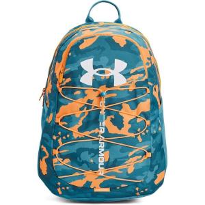 imageUnder Armour UnisexAdult Hustle Sport Backpack  Midnight Navy 410Metallic Silver  One Size Fits AllRadar Blue 422White