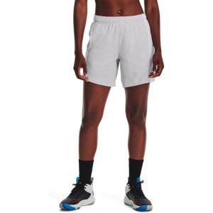 imageUnder Armour Womens Baseline 6quot Basketball Shorts014 Halo Gray   White