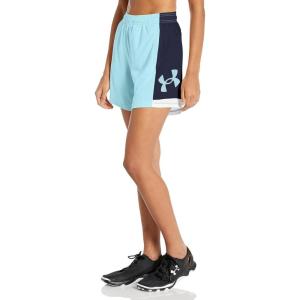 imageUnder Armour Womens Baseline 6quot Basketball Shorts490 Blizzard  Midnight Navy  White