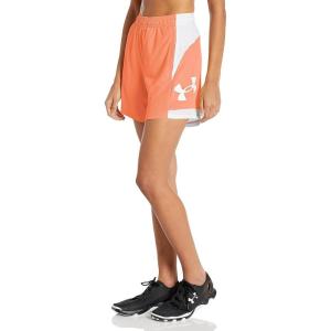 imageUnder Armour Womens Baseline 6quot Basketball Shorts906 Orange Tropic  White  Frosted Orange
