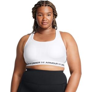 imageUnder Armour Womens Crossback Mid Impact Sports Bra101 White  White  Black
