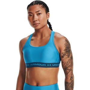 imageUnder Armour Womens Crossback Mid Impact Sports Bra419 Capri  Petrol Blue  Capri