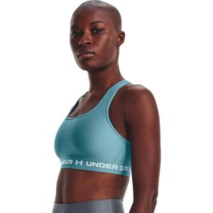 imageUnder Armour Womens Crossback Mid Impact Sports Bra433 Glacier Blue   White