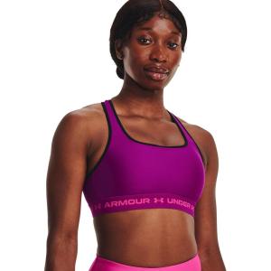imageUnder Armour Womens Crossback Mid Impact Sports Bra573 Mystic Magenta   Rebel Pink