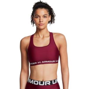 imageUnder Armour Womens Crossback Mid Impact Sports Bra625 Cardinal  Cardinal  White