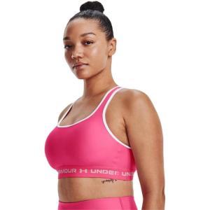 imageUnder Armour Womens Crossback Mid Impact Sports Bra640 Pink Punk   White