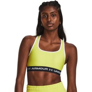 imageUnder Armour Womens Crossback Mid Impact Sports Bra743 Lime Yellow   White