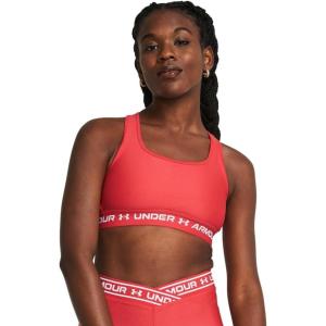 imageUnder Armour Womens Crossback Mid Impact Sports Bra814 Red Solstice  Red Solstice  White
