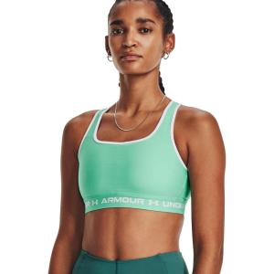imageUnder Armour Womens Crossback Mid Impact Sports Bra958 Green Breeze   White