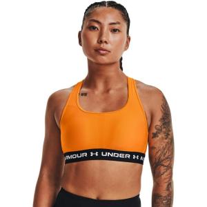 imageUnder Armour Womens Crossback Mid Impact Sports BraCruise Gold 588White