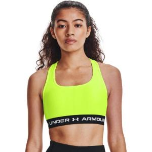 imageUnder Armour Womens Crossback Mid Impact Sports BraHighvis Yellow 731White