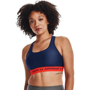 imageUnder Armour Womens Crossback Mid Impact Sports BraIndigo 404Phoenix Fire