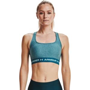 imageUnder Armour Womens Crossback Mid Impact Sports BraLegion Blue Light Heather 400Breeze