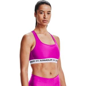 imageUnder Armour Womens Crossback Mid Impact Sports BraMeteor Pink 660White