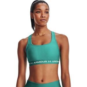 imageUnder Armour Womens Crossback Mid Impact Sports BraNeptune Light Heather 369Sea Mist