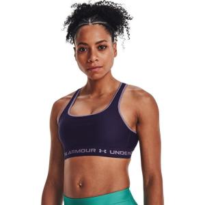 imageUnder Armour Womens Crossback Mid Impact Sports BraPurple Switch 570Club Purple