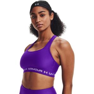 imageUnder Armour Womens Crossback Mid Impact Sports BraPurple Zest 754Purple Tint