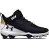 imageUnder Armour Boys Harper 7 Mid Junior Rubber Molded Cleat Baseball Shoe001 BlackWhiteBlack
